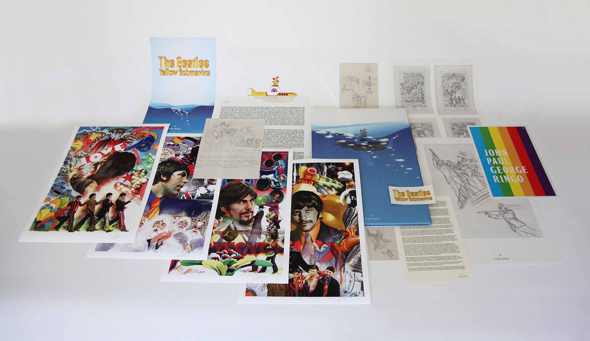 redjuice個展 複製画パネル「BEATLESS」#007 B4サイズ Beatles Boxed Set Giclee on Fine Water Color Paper – Alex Ross Art