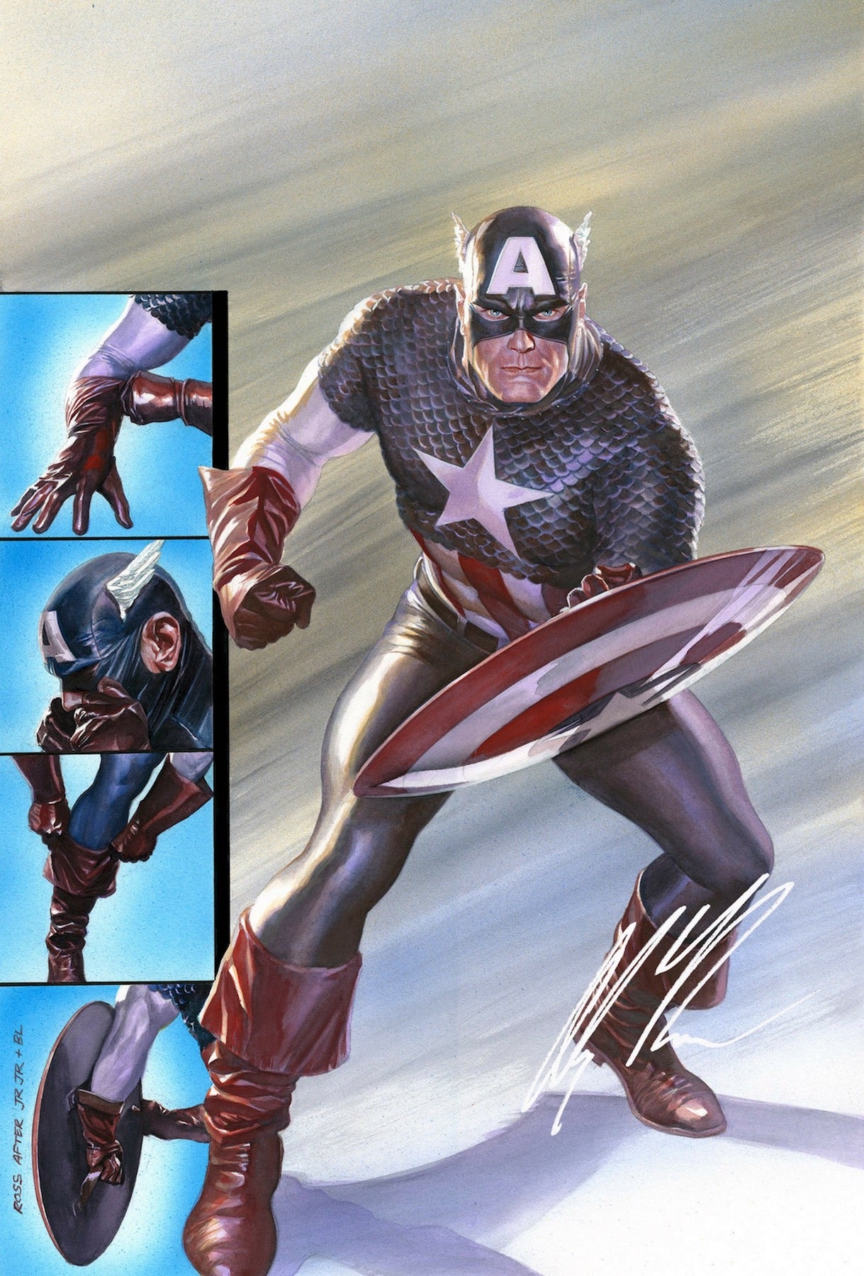 Captain America: Ready for Battle Lithograph – Alex Ross Art