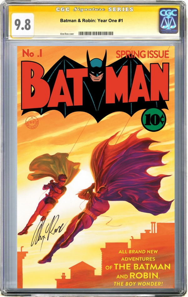 バットマン　アレックスロス　サイン入り　コミック　ミニポスター　BATMAN バットマン アレックスロス サイン入り コミック ミニポスター