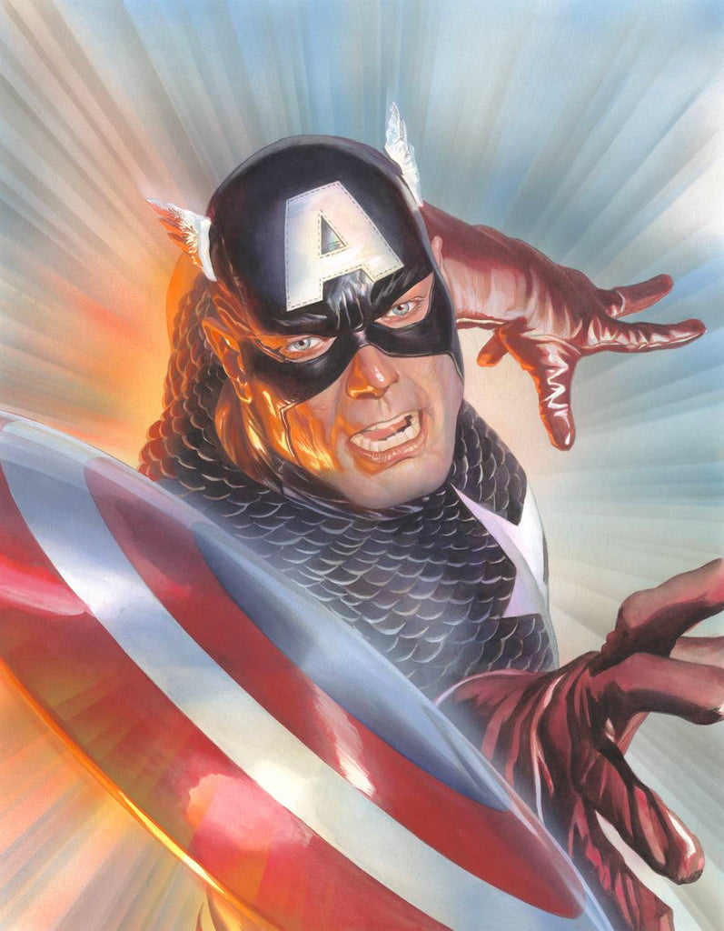 Marvelocity: Captain America Giclée on Canvas