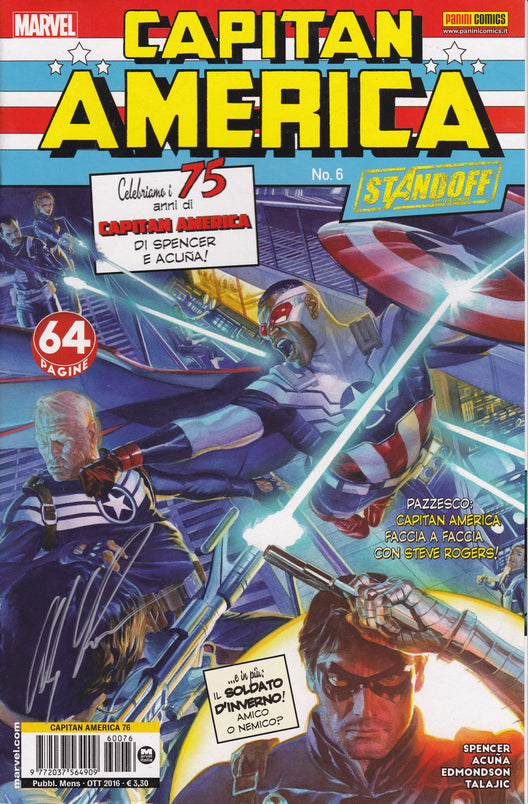 Captain America Sam Wilson Italian # 6 Signed